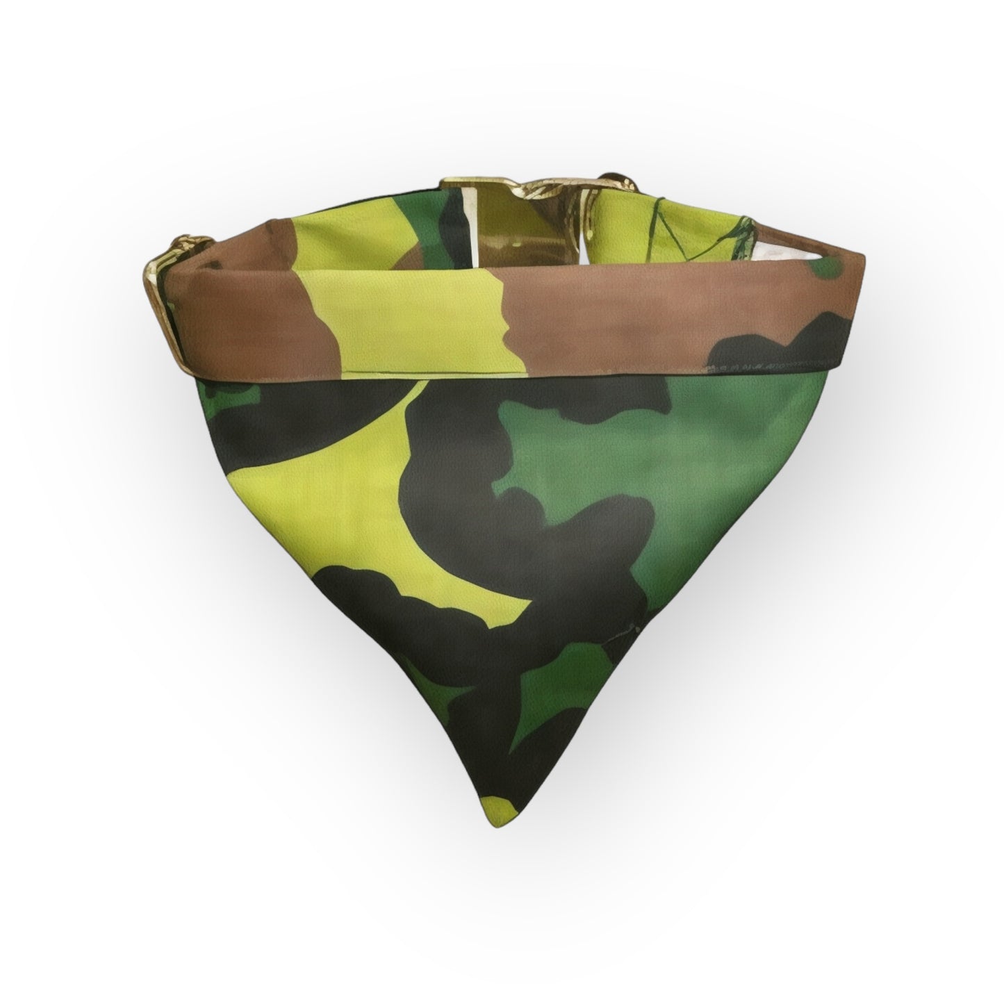 Camo No Tangle Dog Collar and Bandana In-one