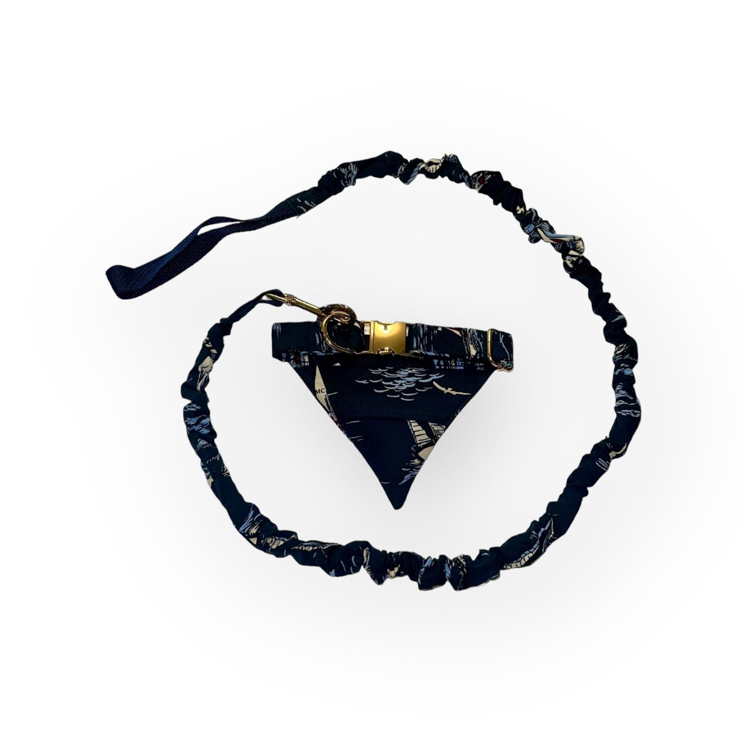 Nautical Print No Tangle Dog Leash