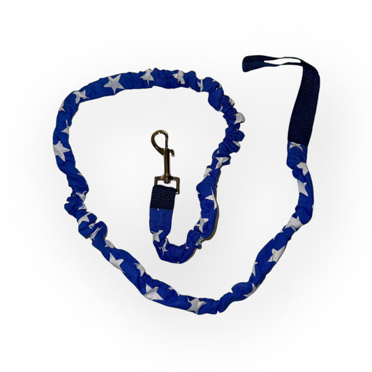 Blue and White Star No Tangle Dog Leash