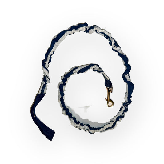 Navy and White Stripe No Tangle Dog Leash