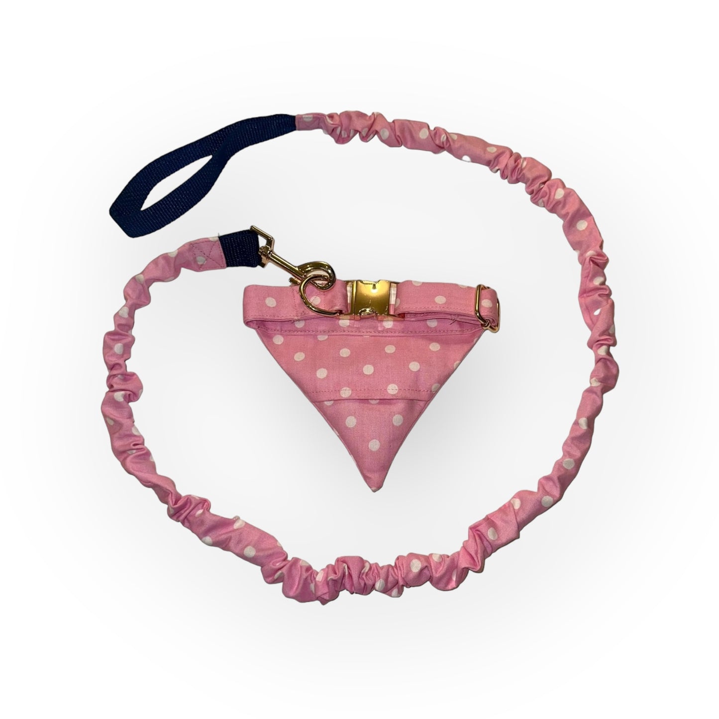 Pink Polkadot No Tangle Dog Leash